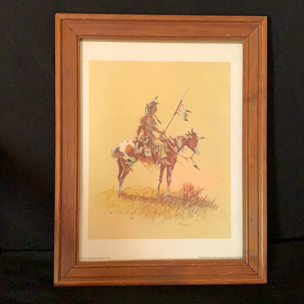Olaf Wieghorst print- Native American on Horseback